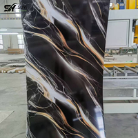 Ventes d'usine - Panneaux muraux en PVC UV haute brillance à motif marbré, imperméables et résistants à l'usure, pour la décoration intérieure des salons et des villas