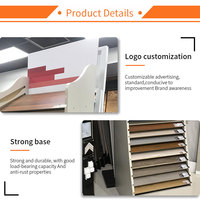 Présentoir multicouche en bois moderne Panneau de menu à LED Boîte à lumière Usine Support de sol à rebord personnalisé Affichage de menu à LED en métal