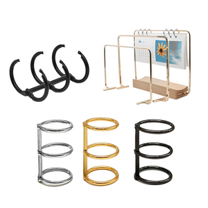 <span class=keywords><strong>Anneaux</strong></span> de <span class=keywords><strong>reliure</strong></span> de calendrier à 3 trous en métal, or/argent/noir, multi-tailles, pour album/carnet/classeur d'affaires - Product Image 1
