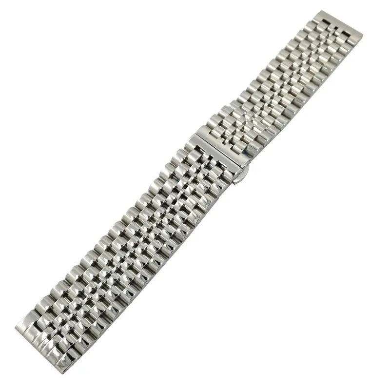 High-quality custom 316L 304 solid stainless steel removable link chain watch band strap bracelet 16 17 18 20 22 24mm