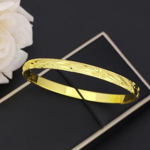 Brazalete JXX de Latón Chapado en Oro de 24K, Resistente al Agua y sin Óxido, Brazalete Abierto para Mujer, Brazalete de Boda - Product Image 6