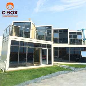Cbox Upgrade, Oficina Prefabricada de Lujo en Paquete Plano, Casa Modular de Contenedor de 2 Pisos con Paredes de Cristal para Restaurante, Hotel, Villa o Resort - Product Image 3