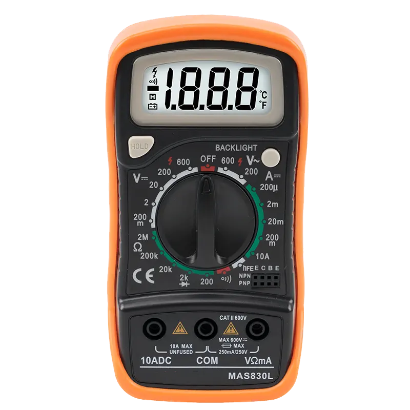السعر المنخفض المتعدد الرقمية 830L AC DC جهاز قياس الجهد الكهربائي الذكية الفولتميتر