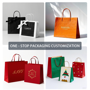 Sac en papier kraft personnalisé en carton blanc avec impression laminée pour expositions, artisanat ou cadeaux - Product Image 6