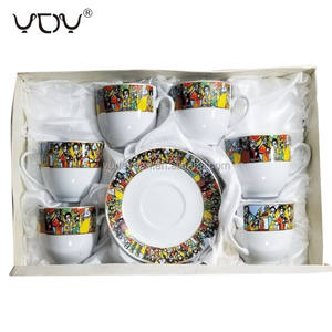 YDY Vente en gros, design personnalisé, art traditionnel classique de <span class=keywords><strong>Sheba</strong></span>, ensemble de tasses à café éthiopiennes érythréennes 80CC, ensemble de tasses à café en porcelaine Cawa - Product Image 3