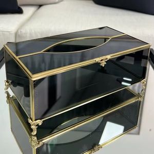 กล่องเครื่องประดับแก้วใสขนาดเล็กขนาดกลางขนาดใหญ่กล่องทองพร้อมฝาแก้วพิมพ์โลโก้สีทองสั่งได้ตามต้องการ - Product Image 3