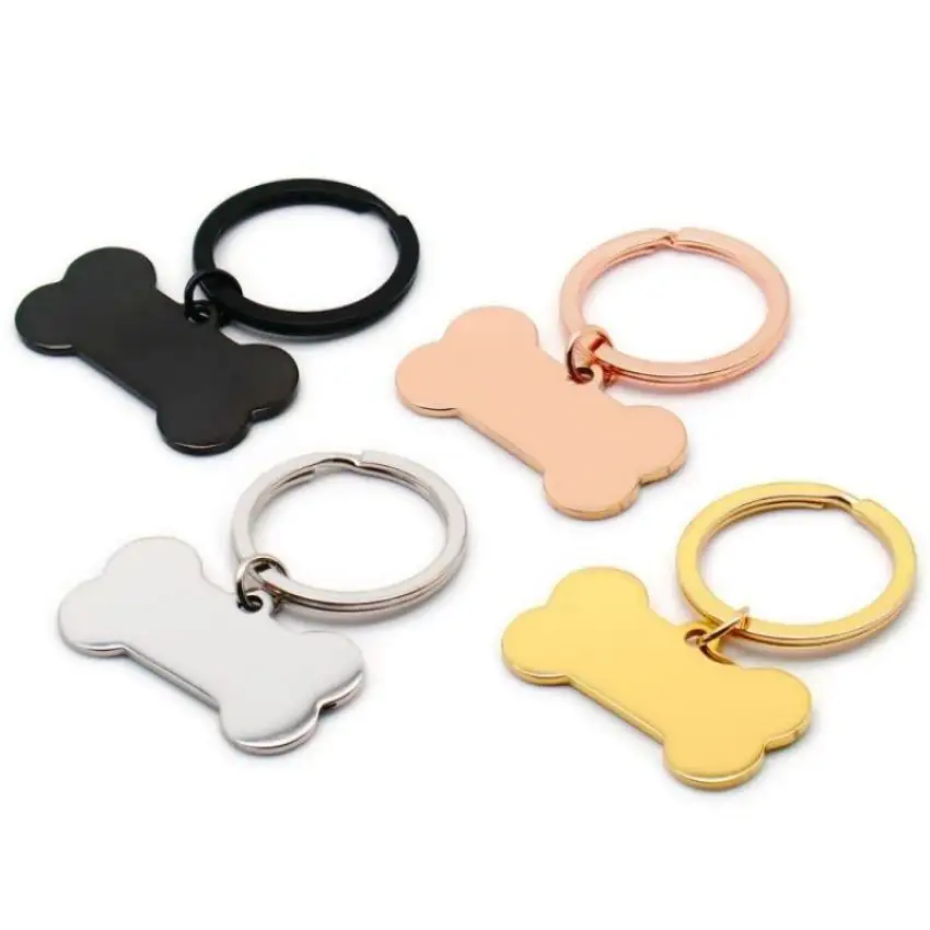 Targhetta per cani personalizzata sublimazione spazi vuoti incisione disponibile targhette identificative per animali domestici targhetta con ciondolo nome animale cane gatto con anello