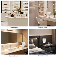 Miroir de table portable simple et durable pour la décoration de villas et d'hôtels, rotation à 360 degrés, grossissement 10X