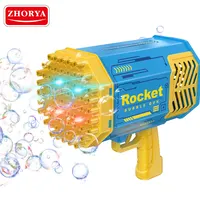 Zhorya 69 отверстий, крутой свет, автоматический производитель пузырьков для детей, Пузырьковая машина, игрушка, Электрический пузырьковый пистолет