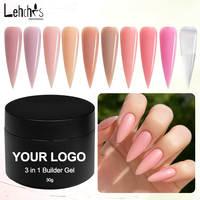 Haute qualité 15g auto-nivelant ongles Gel constructeur HEMA Tpo gratuit lampe à LED Source nue clair laiteux rose blanc Gel Extension d'ongle