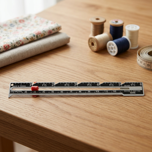 DK-404 <b>Sewing</b> & Knitting Gauge | Aluminum Ruler 12cm 5 Inch Portable - Product Image 3