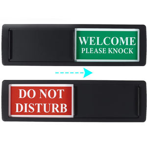 Panneau de confidentialité, 7 "x 2" Ne pas déranger/Veuillez frapper signe curseur indicateur de porte adhésif magnétique pour hôtel de conférence de bureau - Product Image 1