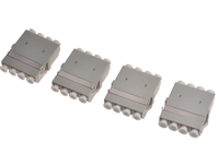 Adaptor Optik LC 4 Port Lenew Berkualitas Tinggi LC/PC Multimode OM1-OM5 Duplex 4 Core FTTH Fiber Adapter Garansi 2 Tahun