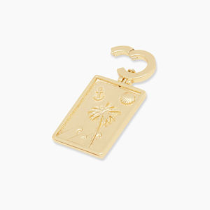 Gemnel fábrica venta al por mayor de Plata de Ley 925 Estilo Hawaiano flecha shell <span class=keywords><strong>mar</strong></span> onda medallón de <span class=keywords><strong>palma</strong></span> de coco etiqueta colgante <span class=keywords><strong>del</strong></span> encanto - Product Image 2