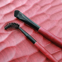 Pinceau à paupières naturel luxueux XGF, ensemble de pinceaux de maquillage en poils de chèvre, forme spéciale, manche en Peltogyne, pinceaux à sourcils, marque privée
