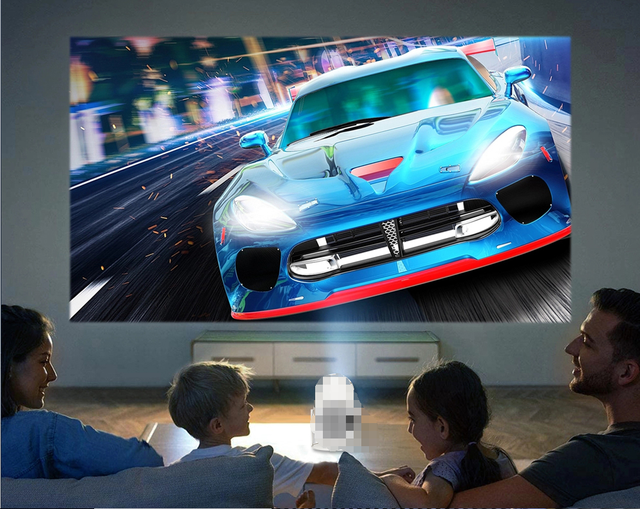 HY300 Pro Popular Projector 4K Android Smart LED 1500 Lumens Built-in Battery HD 720p Home Theater Mini Screen Outdoor