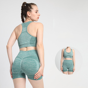 Pantalones Cortos de Yoga Fruncidos de Cintura Alta para Mujer, Venta Al por Mayor, 22 Colores - Product Image 2