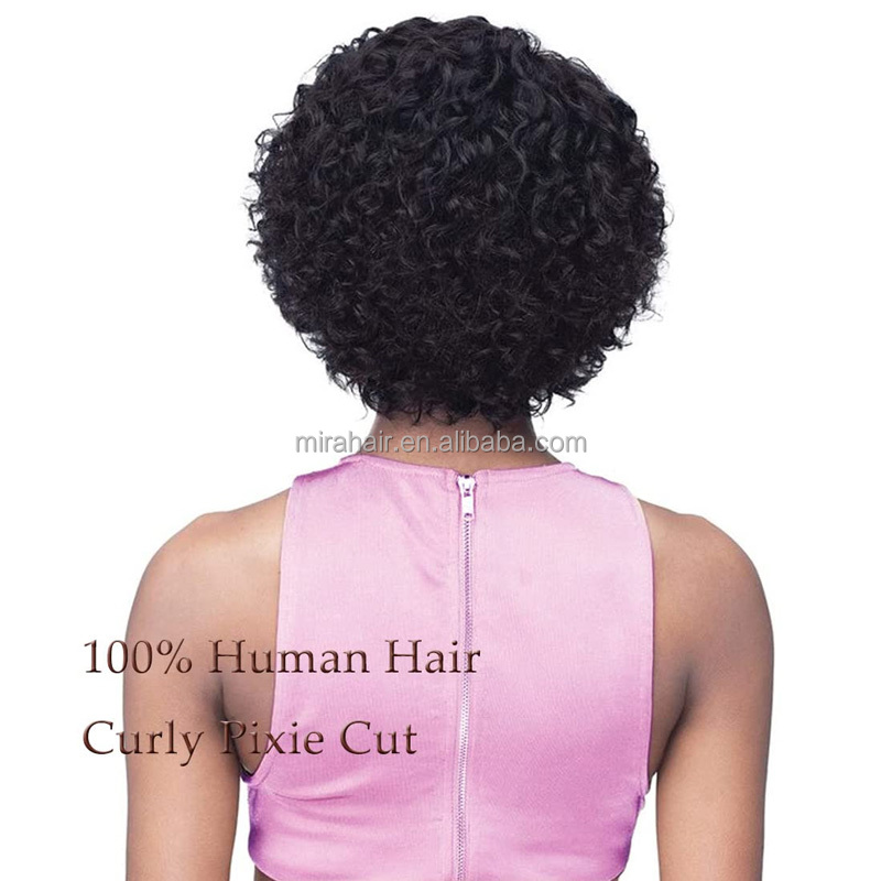human hair wig pixie 8 inch