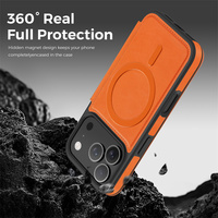 Étui de téléphone magnétique en cuir pour iPhone 14 15 Plus 17 Air 11 12 13 16 18 Pro Max avec fentes multi-cartes et protection antichoc