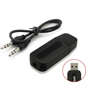 BT-163 USB Daya L R Audio Plug And Play Konverter Audio Penerima Musik Nirkabel Hitam