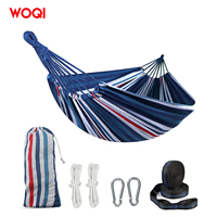 WOQI Nouveau hamac en toile de coton avec sangles d'arbre Sac de transport pour jardin arrière-cour