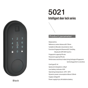 ล็อคอัจฉริยะแบบ Wi-Fi สากล แบบอเมริกัน พร้อมปุ่มกดเดียว สแกนลายนิ้วมือ รหัสผ่าน ไม่มีมือจับ ล็อคทุกปุ่ม กันน้ำ ผลิตจากสังกะสี - Product Image 3