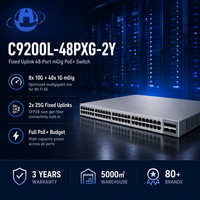 Nouveau commutateur d'entreprise géré StackWise C9200L-48PXG-2Y 48 ports PoE+ 8x10G Multigigabit 2x25G avec uplink fixe