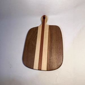 Tabla de cortar de madera maciza de nogal negro y sapele, rectangular, 30x20x2 cm, para uso en la cocina - Product Image 4