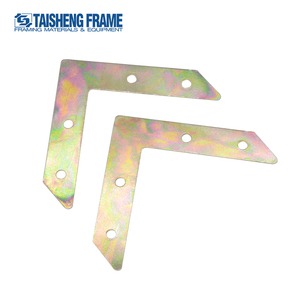 TS-K138 Home Decoration <strong>Mirror</strong> Photo Frame Accessories Metal <strong>Corner</strong> <strong>Bracket</strong> Silver L Flat Shape Frame <strong>Corner</strong> Braces <strong>Bracket</strong> - Product Image 2