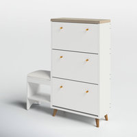 Armoire à chaussures italienne avec portes Design moderne Étagère à chaussures en bois pour la maison Offre Spéciale de meubles de salon Vente en gros