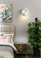 Mini applique murale LED ronde en aluminium à commande tactile 14 cm, boîtier bicolore pour couloir d'hôtel, chambre d'enfant, éclairage commercial CE