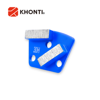 Pads de polissage de sol en diamant à dents droites trapézoïdales KHONTI, grain 6-400 pour pierre, OEM ODM