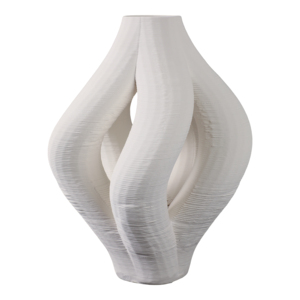 Vaso scultoreo in porcellana stampato in 3D per decorazioni da soggiorno e casa - Product Image 1