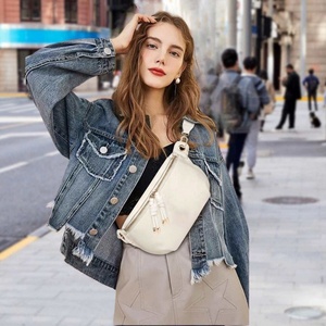 Unisex PU Leather Waist Bag With Zipper Closure Waterproof Candy <b>Small</b> Chest Fanny Pack Crossbody Sling Bag <b>Purse</b> for <b>Women</b> - Product Image 5