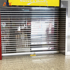 Customized Commercial Shop Transparent PC Acrylic Sliding <strong>Door</strong> Automatic Polycarbonate Slat <strong>Rolling</strong> Shutter <strong>Door</strong> - Product Image 1