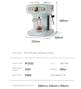Machine à café expresso à vapeur 20 bars pour la maison, l'hôtel, le bureau, l'hôtel d'affaires, fournie directement par l'usine - Product Image 2