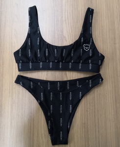 79% Nylon 21% Spandex Italian Lycra Custom Print Cross Back <strong>Sexy</strong> School <strong>Girl</strong> Bikini - Product Image 3