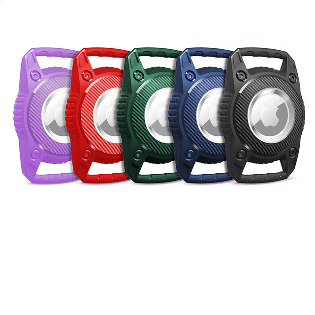 TPU Solid Full Body Covered Anti-Lost Pet Collar Air Tag Holder Waterproof Airtag Case Machine Washable for Dog Collar