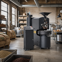 Torréfacteur à café entièrement automatique 5kg 6kg 10kg, machine industrielle de torréfaction de cacao 30kg, torréfacteur à café commercial à chauffage au gaz