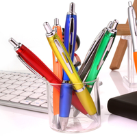 Stylo à bille promotionnel de nouveauté de marque de stylo de contour incurvé orange avec le corps en plastique coloré de largeur d'écriture de 1.0mm