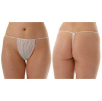 Culottes jetables non tissées G-string sexy pour femmes adultes, culotte bikini en PP, string bikini sans couture, sous-vêtements teints en fil