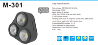Lumière de scène COB LED 300W à 3 yeux, lumière de scène DMX512 W/WW/RGB/RGBW pour discothèque, fête, club, théâtre