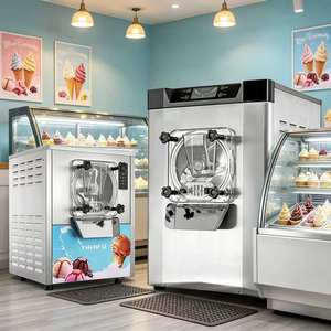 Máquina de helado comercial de acero inoxidable de 16-20L, totalmente automática, para yogur, gelato y helado duro, ideal para panaderías, con motor. - Product Image 2