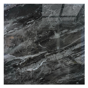 Nhà máy cung cấp hiện đại 80x80 sàn gốm tối mô hình đá cẩm thạch Faux sứ gạch lát sàn màu đen firebrick thiết kế - Product Image 5