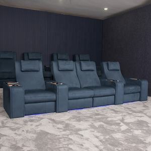 Chaises de <span class=keywords><strong>cinéma</strong></span> en cuir pur <span class=keywords><strong>2022</strong></span>, canapé électrique inclinable, sièges de salle de <span class=keywords><strong>cinéma</strong></span> modernes avec porte-gobelet et plateau LED - Product Image 3