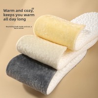 Semelle intérieure intégrale en velours PU super doux pour l'hiver, avec coussinet en coton épais, peluche, déodorant, confortable, respirante, unisexe