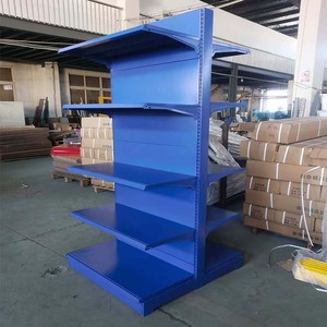 Nhà máy tùy chỉnh Heavy Duty kim loại màu đỏ Gondola Kệ siêu thị Giá cửa hàng tạp hóa tùy chỉnh kích thước Gondola etagere magasin - Product Image 3