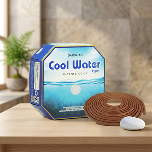 Bobines d'encens Darshan Cool Water Type, parfumées, aromatiques, en papier indien, utilisables toute l'année - Product Image 2