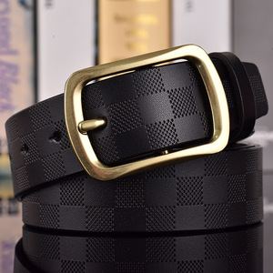 Ceinture Homme en Cuir Véritable Style Coréen Tendance et Polyvalente avec Boucle en Alliage Article Phare TikTok Décontractée pour la Jeunesse - Product Image 5