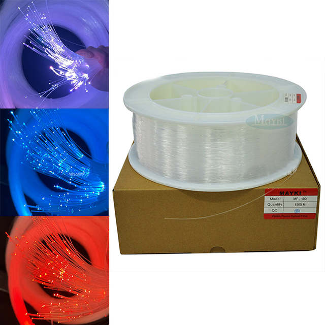 PMMA Fiber Optic Cable End Glow Plastic Optical Fiber Multi Size for Car Star Roof Headliner Ambient Lighting